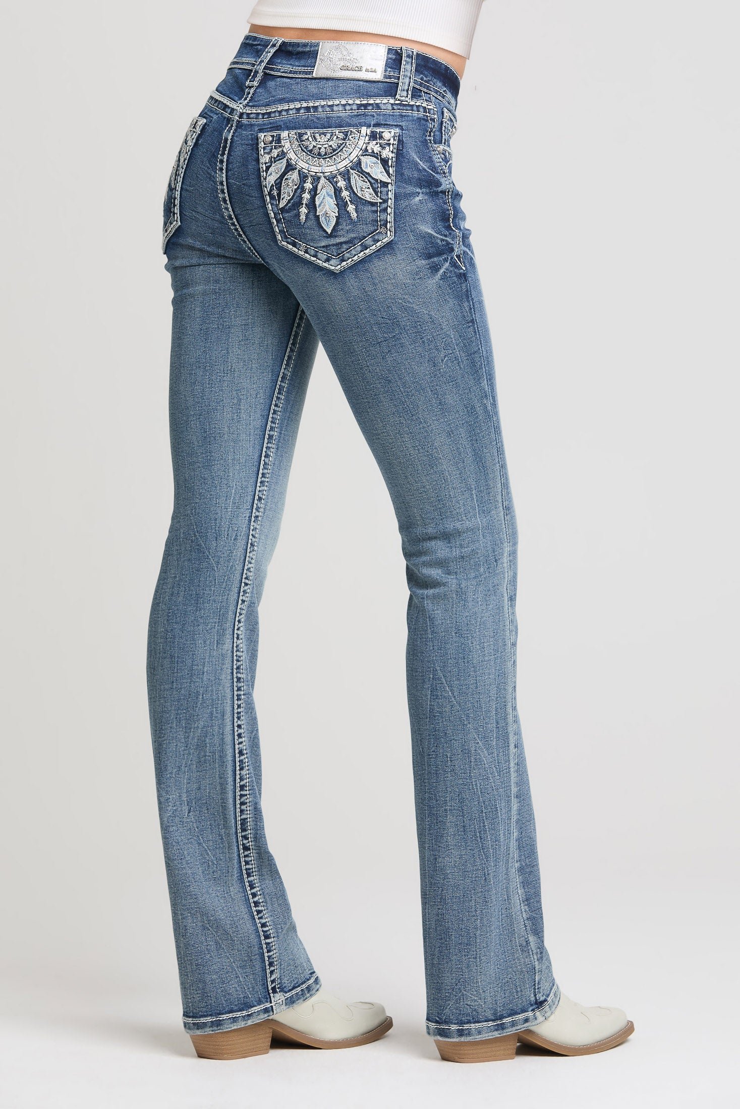 Ladies Embroidered Pants Grace in LA Collection